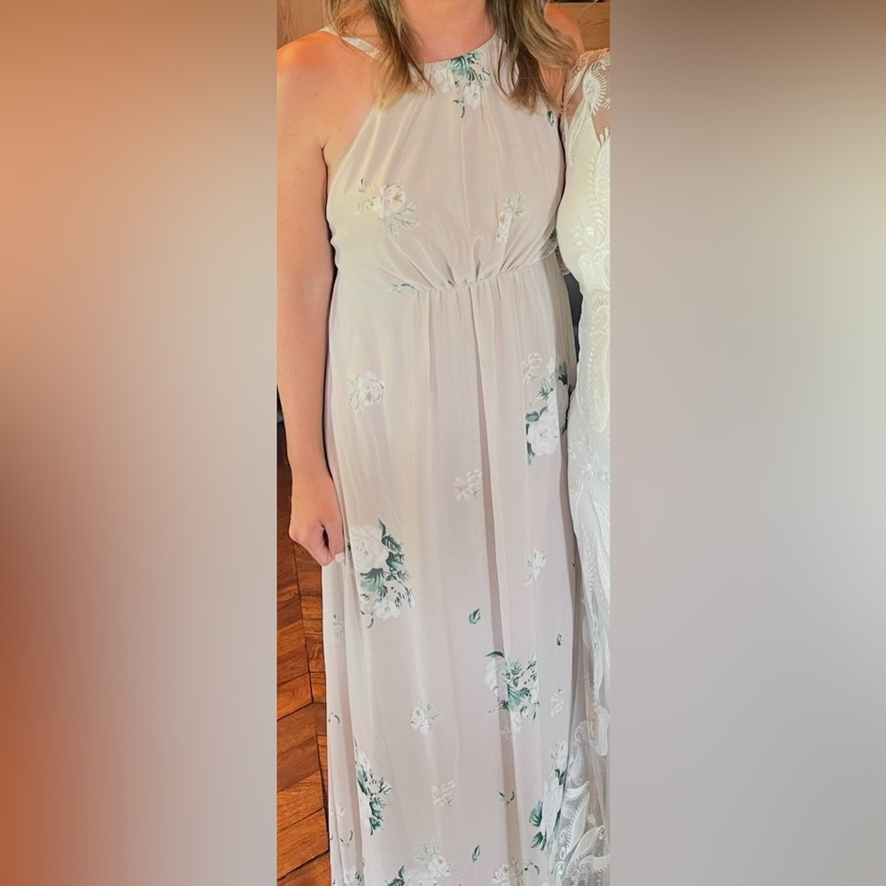Show Me Your MuMu Gray Tan Halter Sundress